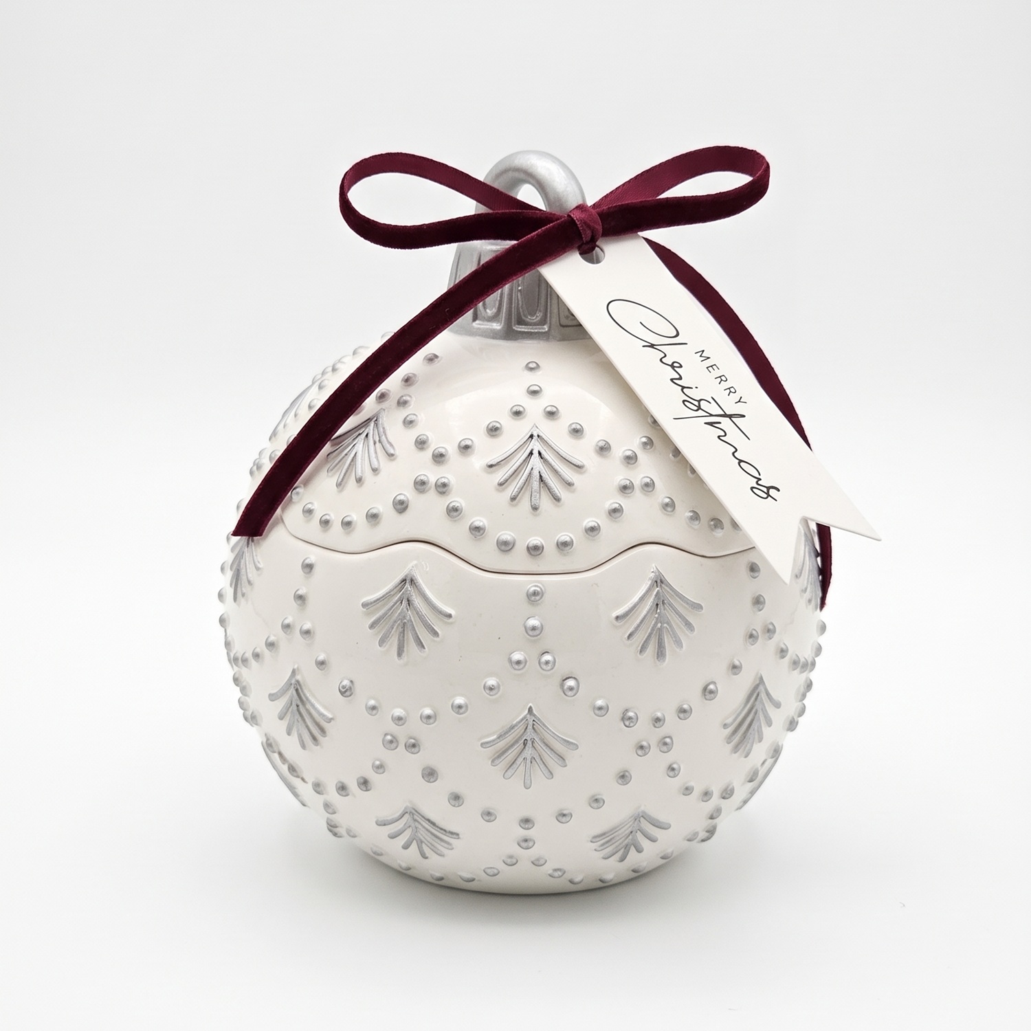 Gyertya Christmas Bauble Enchanted MINI - Fehér / Ezüst / Téli Varázs / MINI