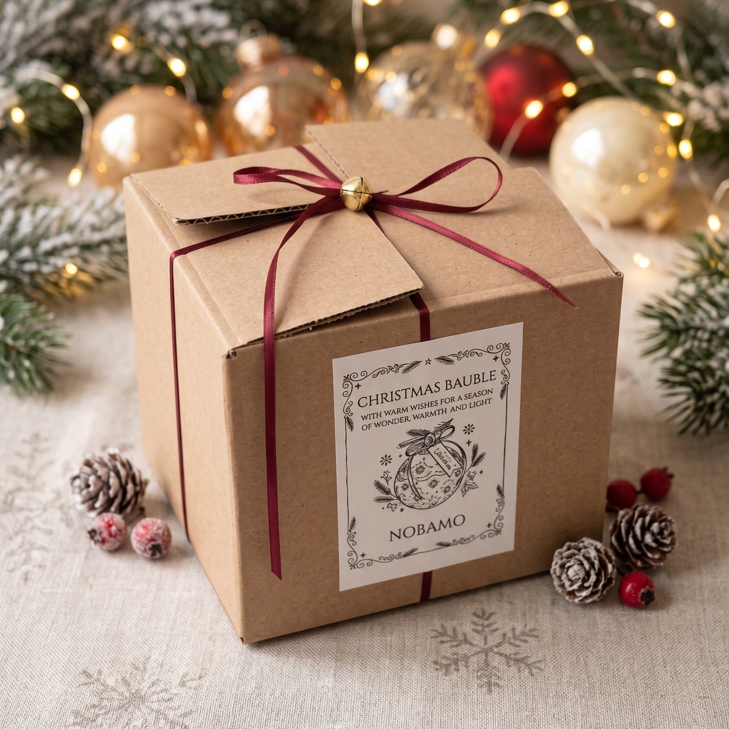 Gyertya Christmas Bauble Enchanted MINI - Fehér / Ezüst / Téli Varázs / MINI