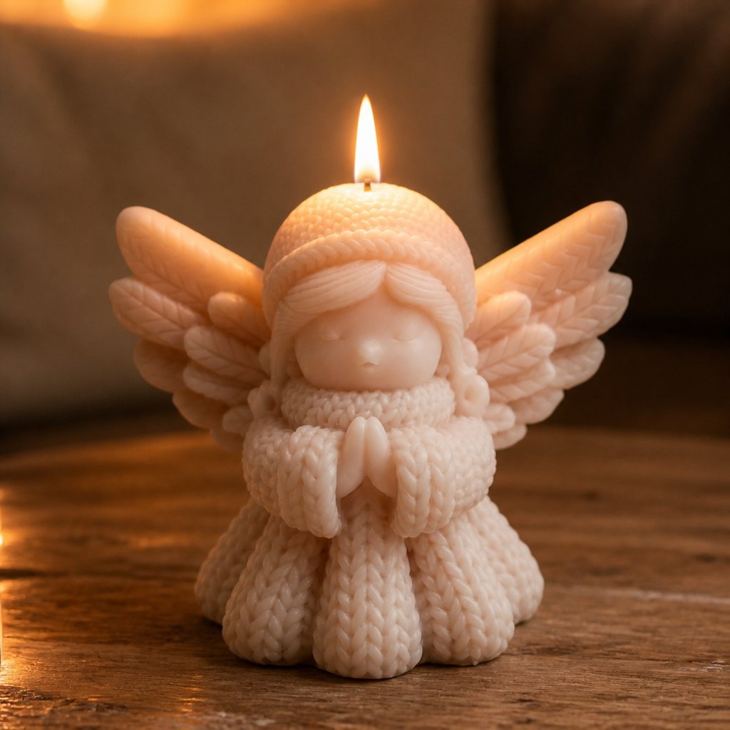 Melegítő Őrző gyertya - Rózsaszín / Kókusz